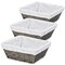 3-Pack 9 inch Square Wicker Storage Baskets with Liners - Small Woven Bins for Organizing Kitchen, Closet Shelves, Bathroom, Laundry
